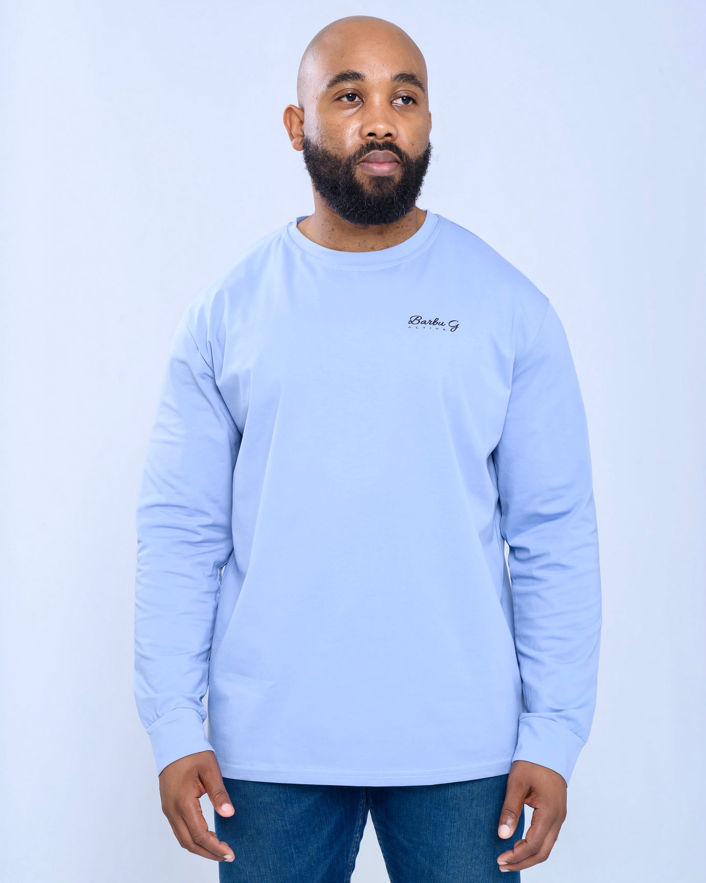 BARBU G Active Long Sleeve Top Oversized Blue