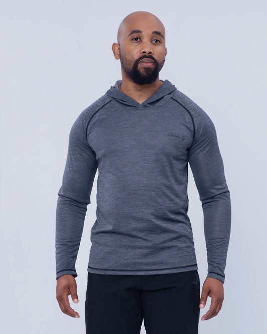 Barbu G Active Long Sleeve Top Grey & Black