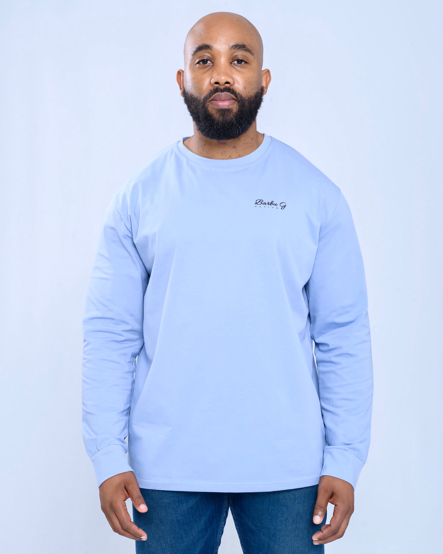 BARBU G Active Long Sleeve Top Oversized Blue