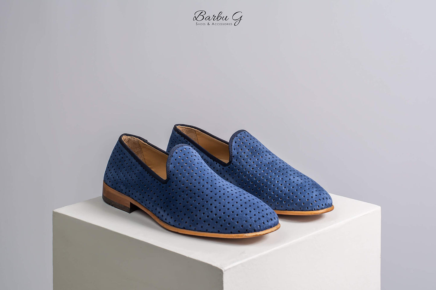 Suede blue casual shoes