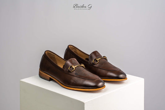 Choc Brown With Elegant Pattern Classic Shoes